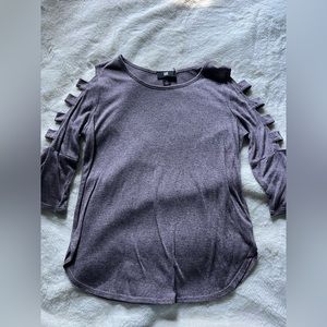 IZ Byer Women's Purple Shirt with cutout arms Size S